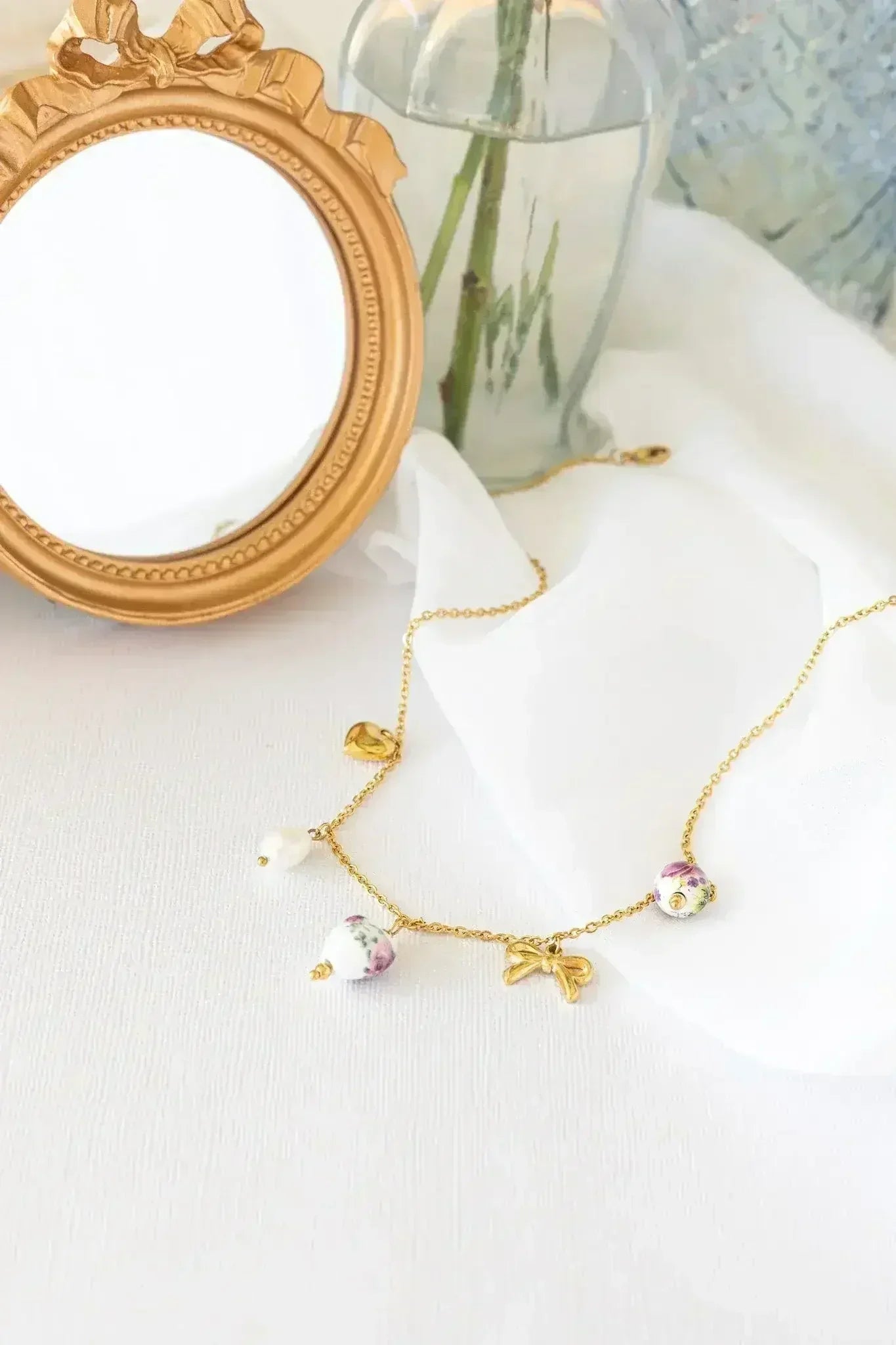 Bella Charm Necklace in Rose - Femstylo