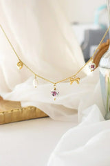 Bella Charm Necklace in Rose - Femstylo