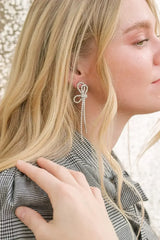 Ava Dangle in Silver Rhinestones - Femstylo