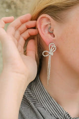 Ava Dangle in Silver Rhinestones - Femstylo