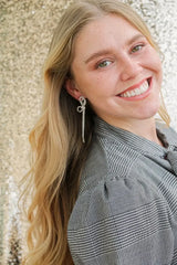 Ava Dangle in Silver Rhinestones - Femstylo