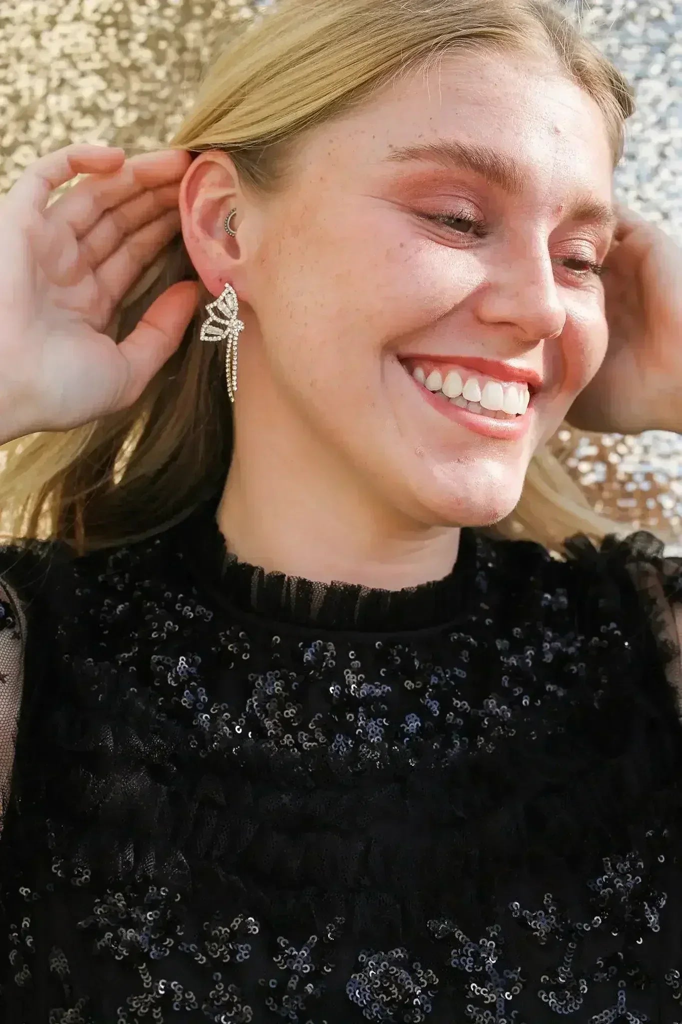 Social Butterfly Dangle in Gold - Femstylo