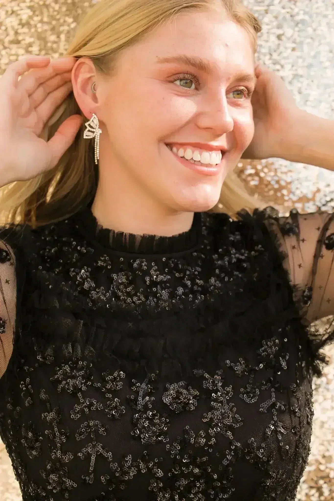 Social Butterfly Dangle in Gold - Femstylo