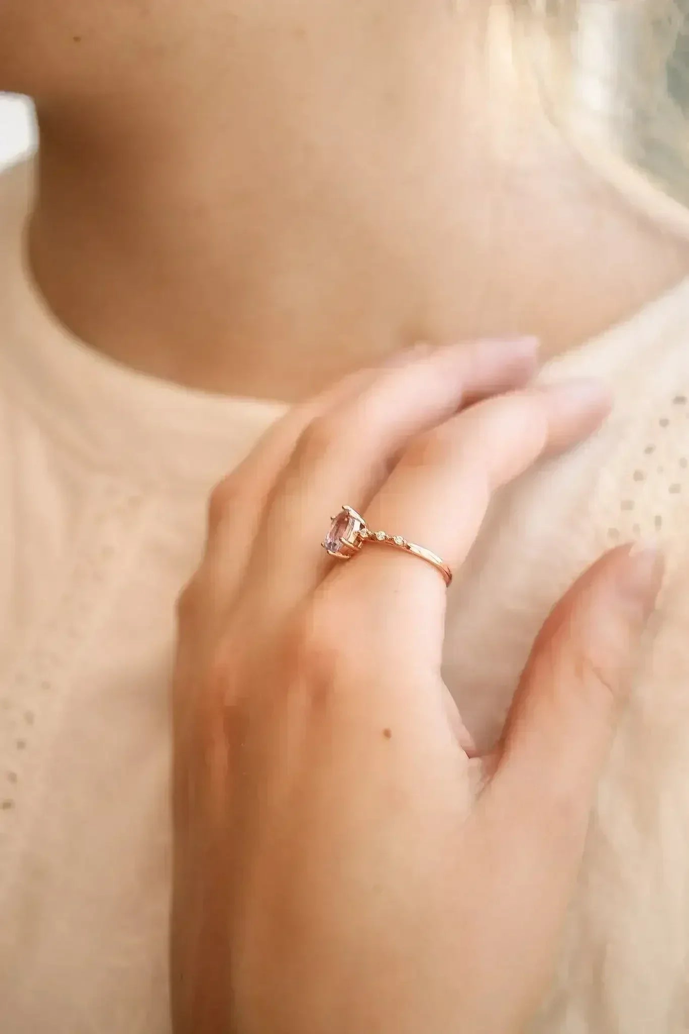 Rapunzel Ring in Lavender Quartz - Femstylo