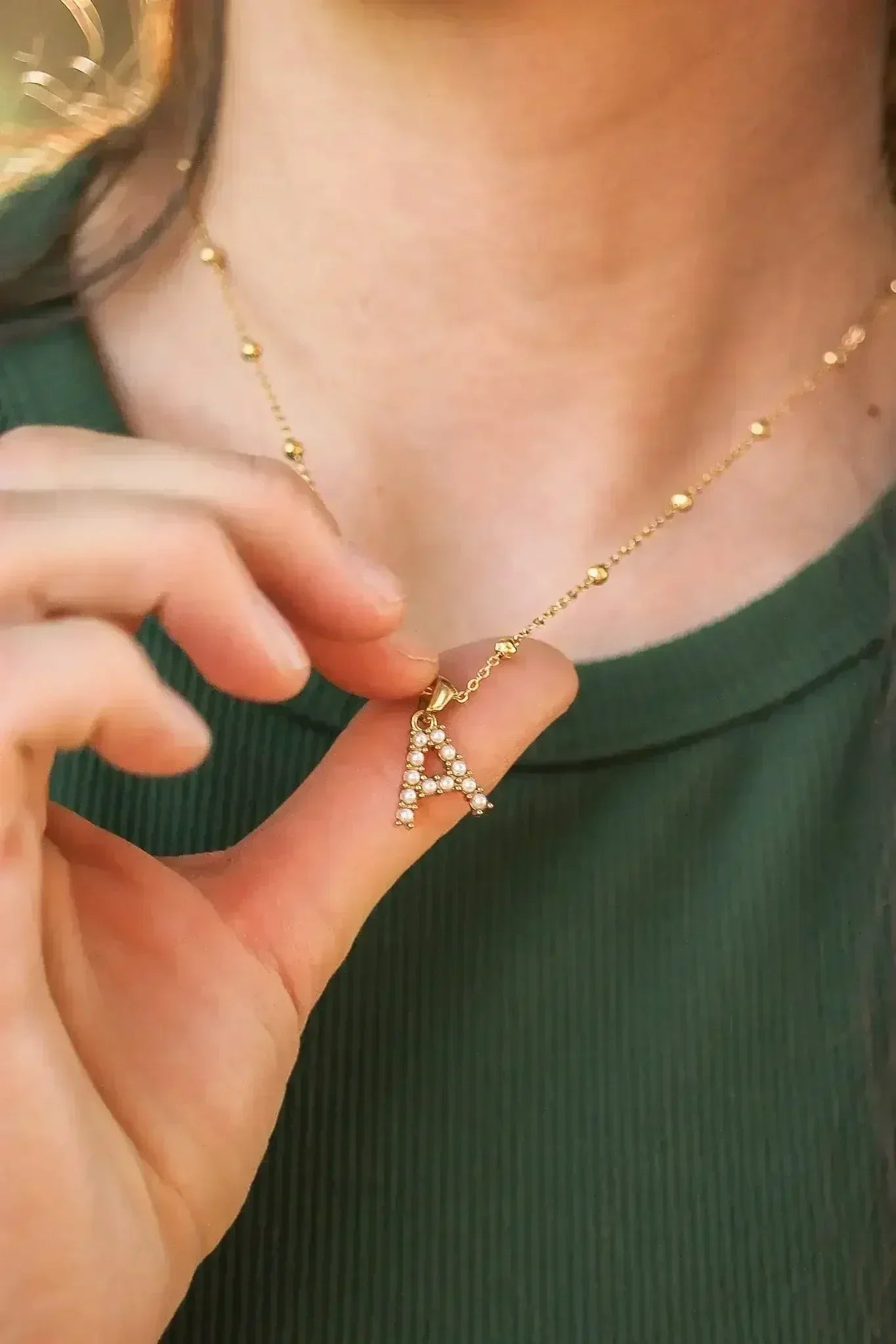 Pearl Initial Necklace - Femstylo