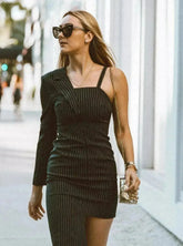 Juliette Pinstripe Blazer Dress - Femstylo