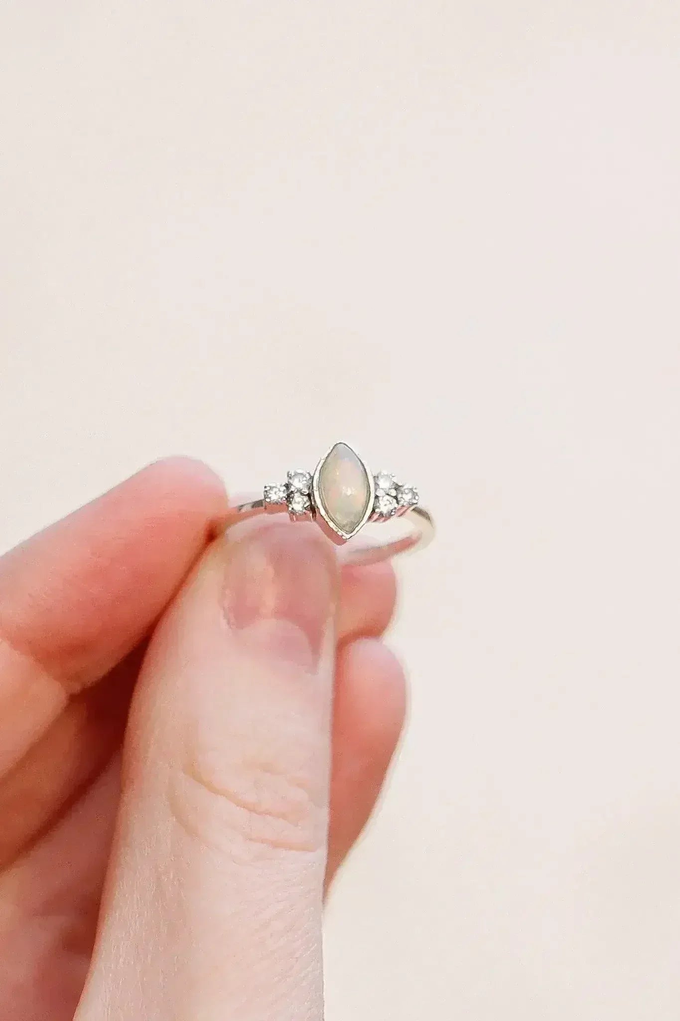 Serena Opal Ring in Silver - Femstylo