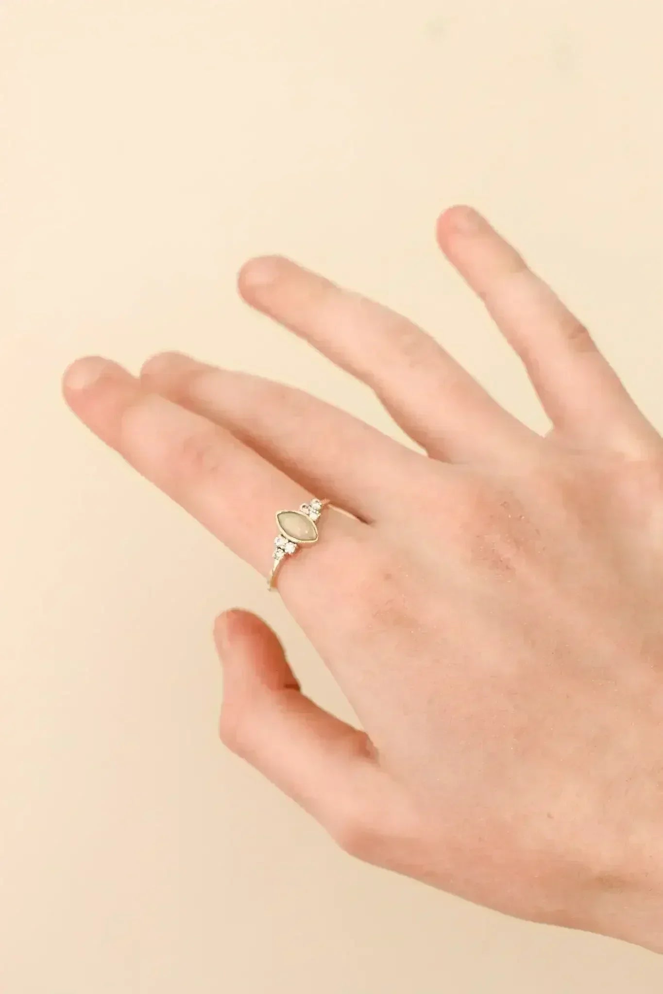 Serena Opal Ring in Silver - Femstylo