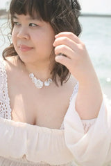 Aquamarine Necklace in Shell - Femstylo