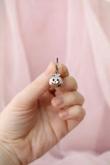 Pumpkin Huggie Hoop in Silver - Femstylo