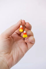 Candy Corn Huggie Hoop - Femstylo