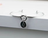 Dainty Knot Bracelet, Wire Knot Bangle with Zodiac Symbol Charm Gift - Femstylo