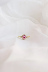 Calliope Ring in Pink Sapphire - Femstylo