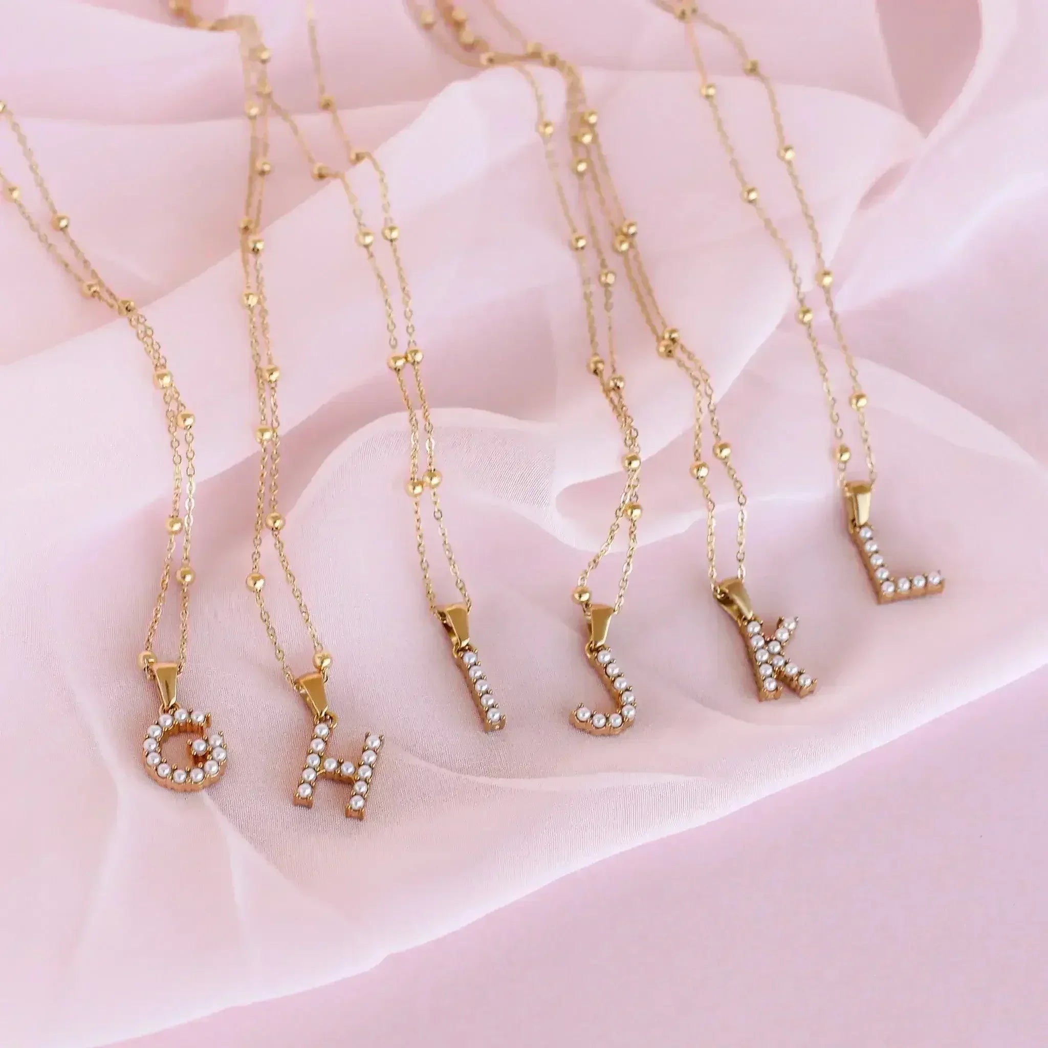 Pearl Initial Necklace - Femstylo