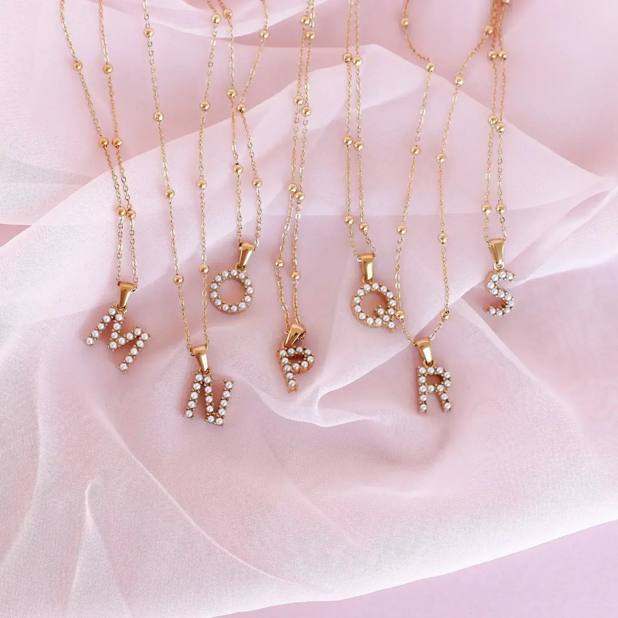 Pearl Initial Necklace - Femstylo