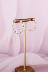 Paige Pearl Beaded Hoop - Femstylo