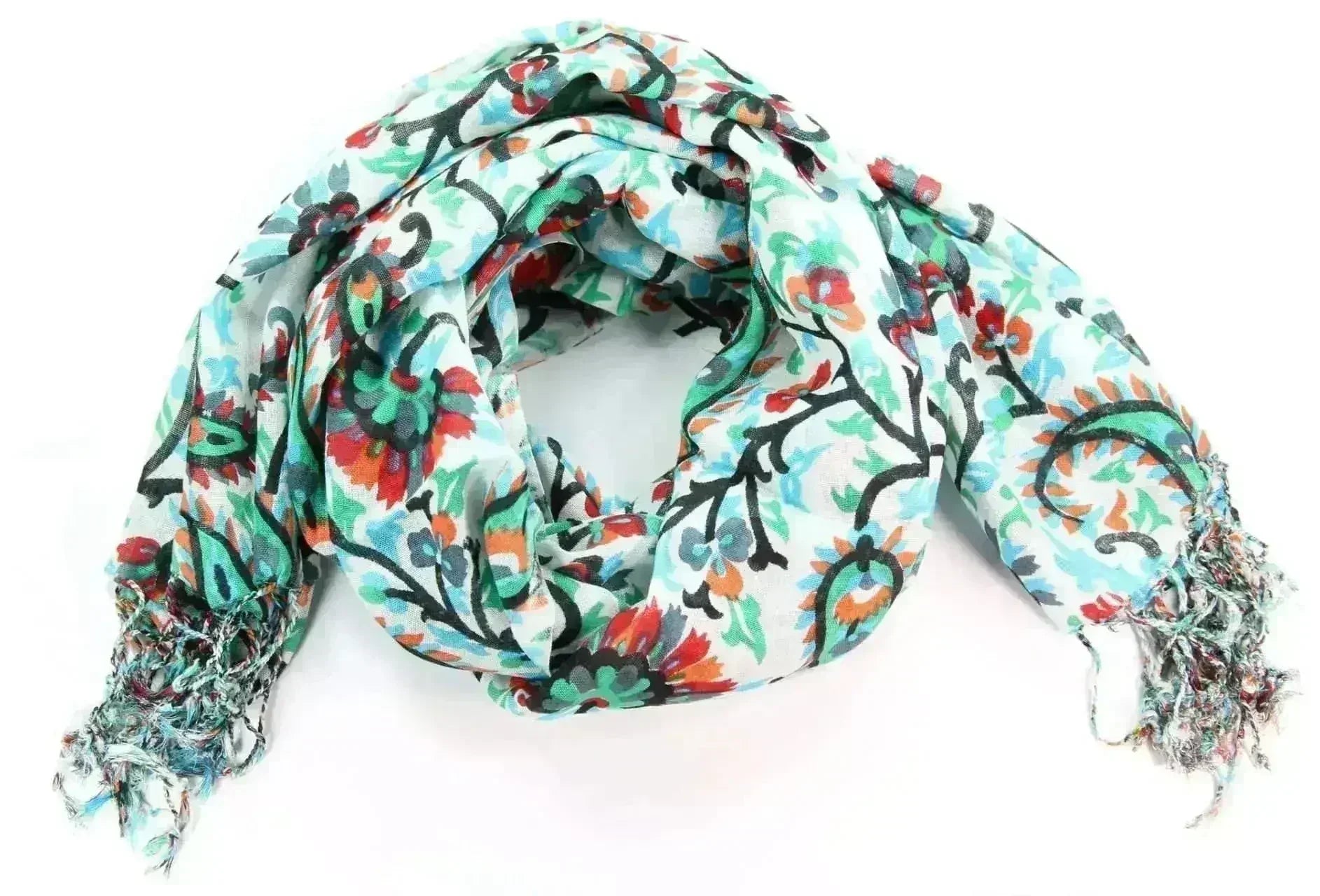Paisley Pattern Garden Landscape Design Scarf - Femstylo