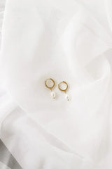 Abbey Pearl Huggie Hoop - Femstylo