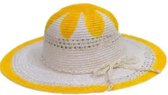 Yellow Hawaiian Flower Hand painted Sun Hat - Stylish | Femstylo - Femstylo