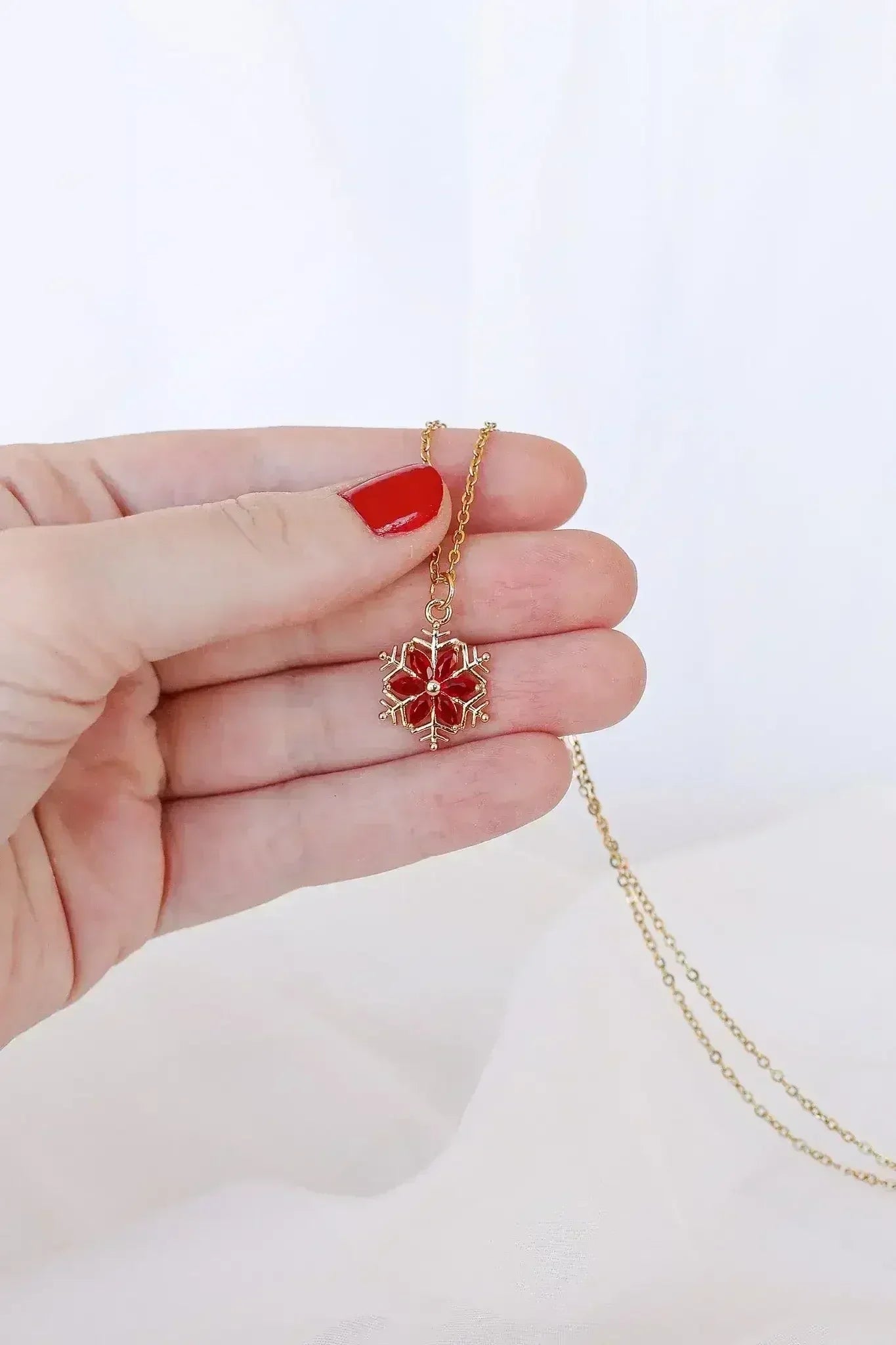 Noelle Necklace in Ruby - Femstylo