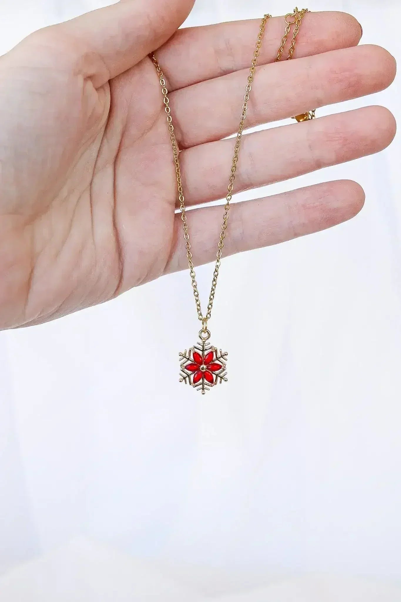 Noelle Necklace in Ruby - Femstylo