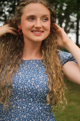 Poppy Hoop in Cherry Red (Gold Filled) - Femstylo