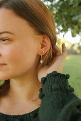 Abbey Pearl Huggie Hoop - Femstylo