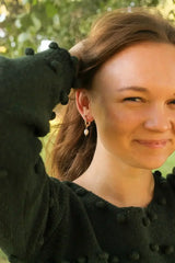 Abbey Pearl Huggie Hoop - Femstylo