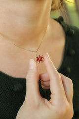 Noelle Necklace in Ruby - Femstylo