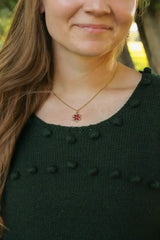 Noelle Necklace in Ruby - Femstylo