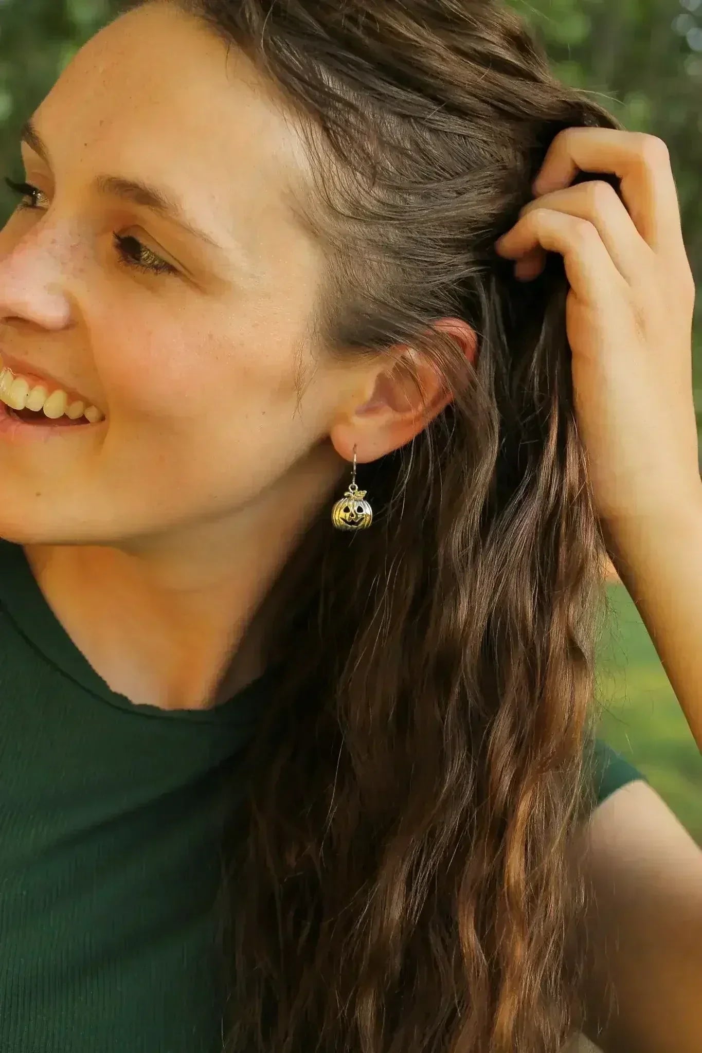 Pumpkin Huggie Hoop in Silver - Femstylo