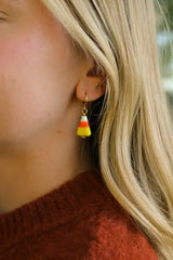 Candy Corn Huggie Hoop - Femstylo