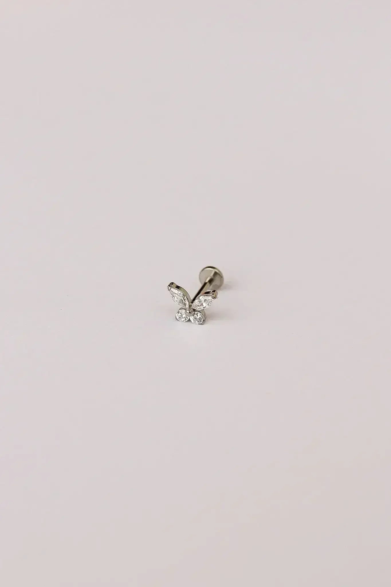 Crystal Butterfly Flat Back Stud - Femstylo