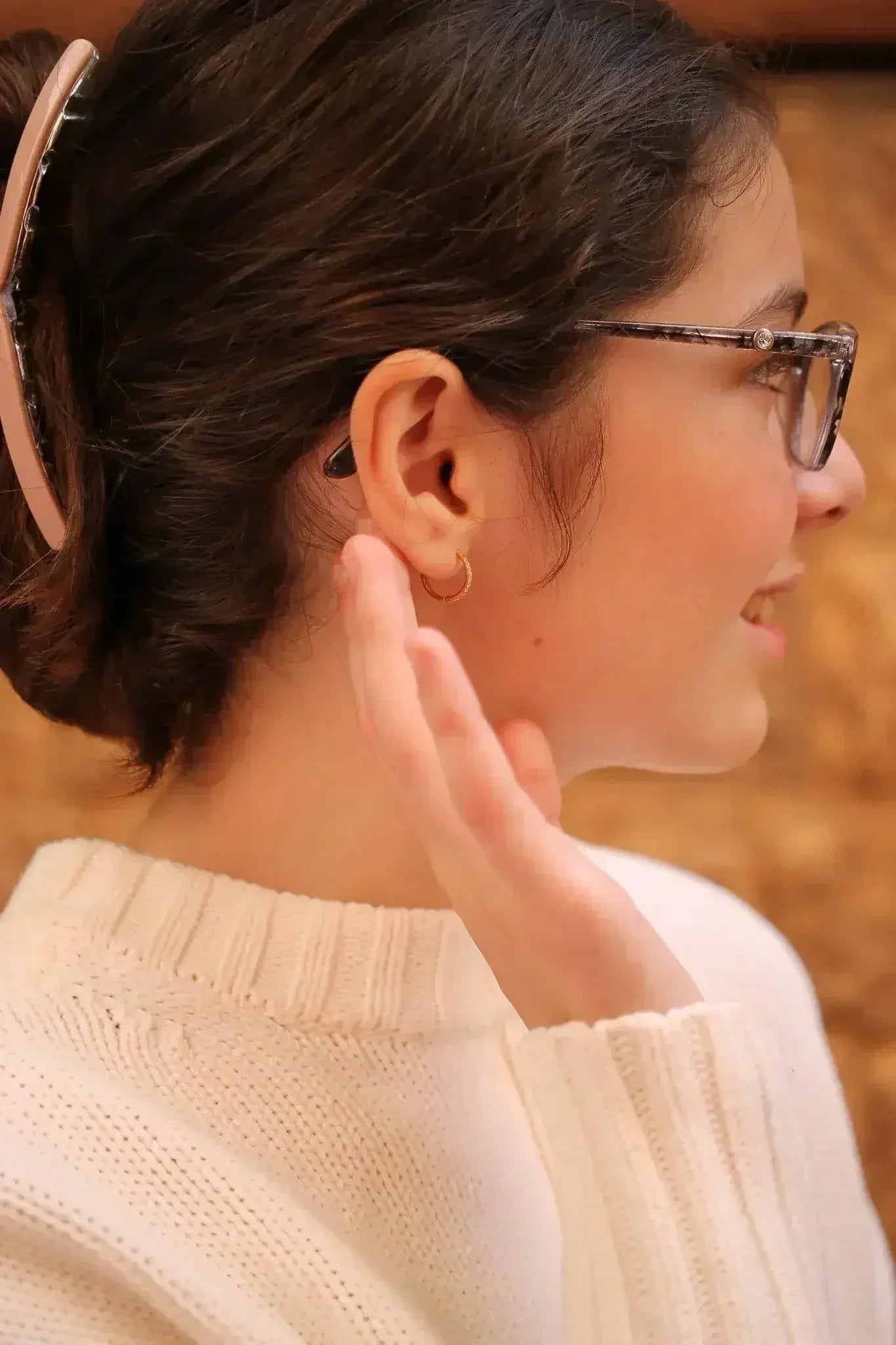 Micro Crystal Huggie Hoop - Femstylo