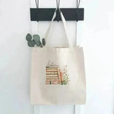 Spring Book Stack - Canvas Tote Bag - Femstylo