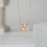 Clover Necklace, Three Leaf Clover Necklace, Silver Necklace For Her - Femstylo