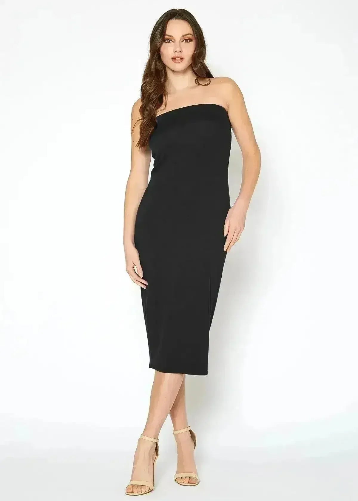 Women's Tube Top Bodycon Midi Dress - Femstylo