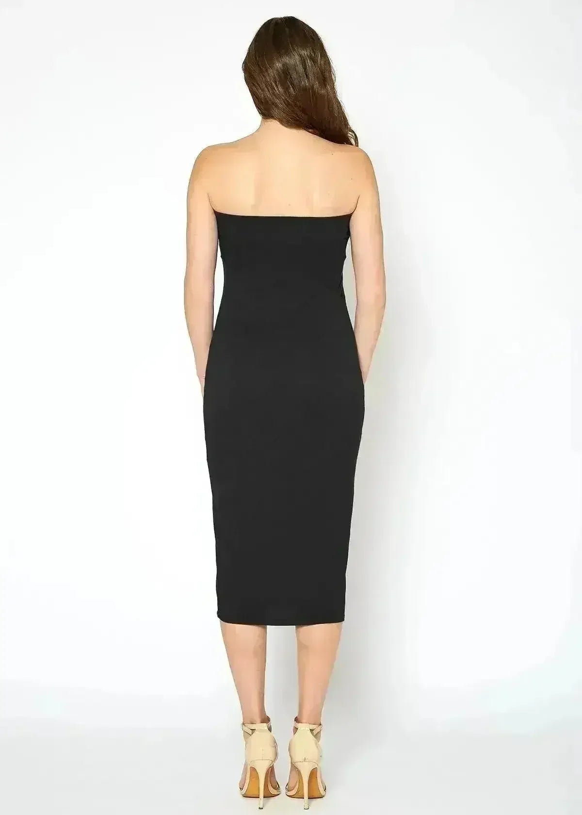 Women's Tube Top Bodycon Midi Dress - Femstylo