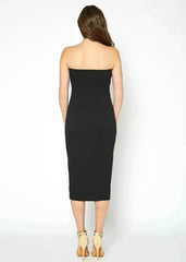 Women's Tube Top Bodycon Midi Dress - Femstylo