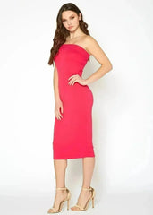 Women's Tube Top Bodycon Midi Dress - Femstylo