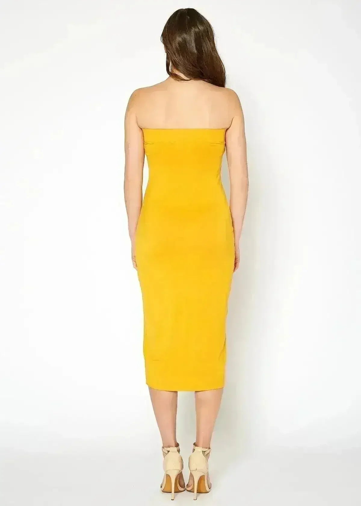 Women's Tube Top Bodycon Midi Dress - Femstylo