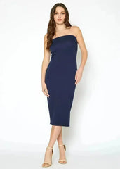 Women's Tube Top Bodycon Midi Dress - Femstylo