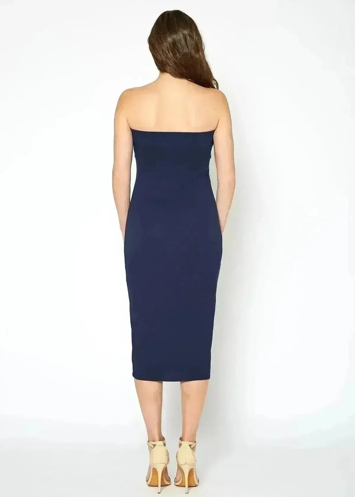 Women's Tube Top Bodycon Midi Dress - Femstylo