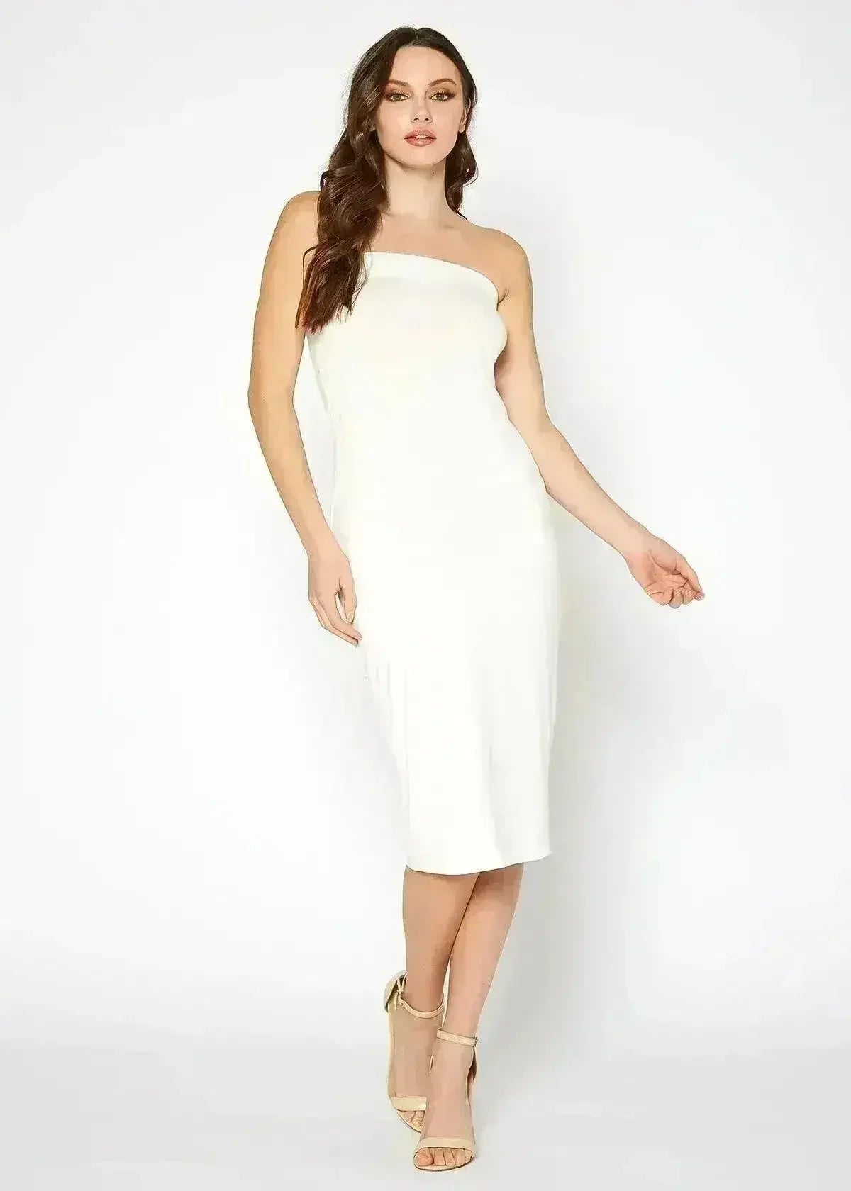 Women's Tube Top Bodycon Midi Dress - Femstylo