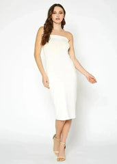 Women's Tube Top Bodycon Midi Dress - Femstylo