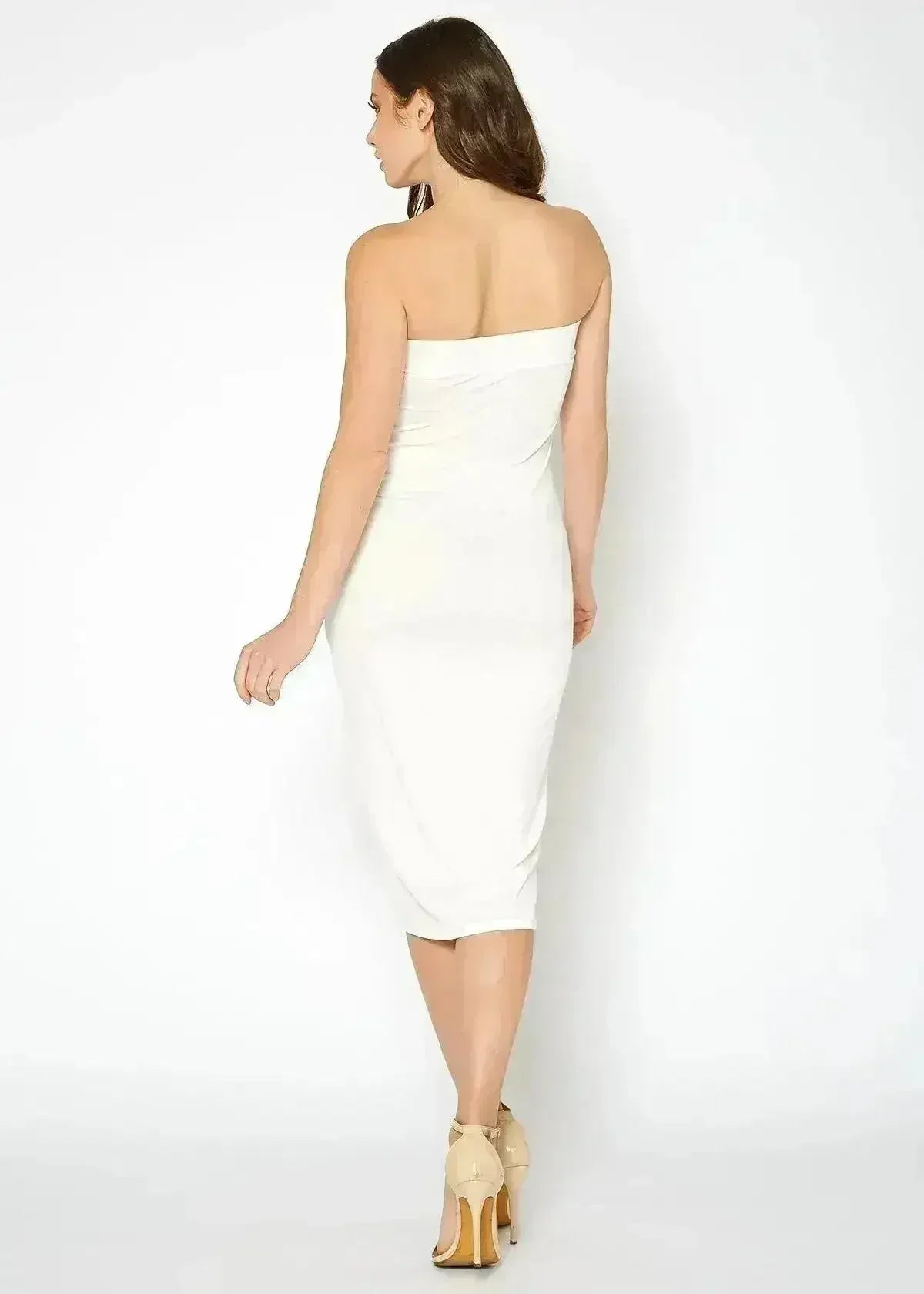 Women's Tube Top Bodycon Midi Dress - Femstylo