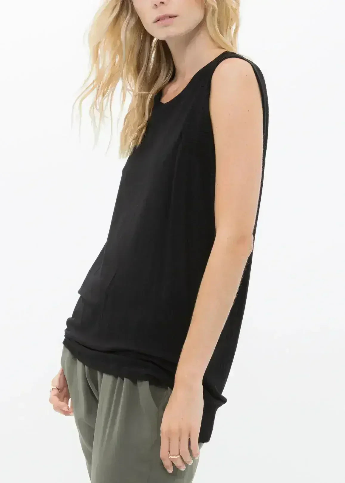 Women's Rib Contrast Muscle Tank Top - Femstylo