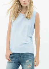 Women's Rib Contrast Muscle Tank Top - Femstylo