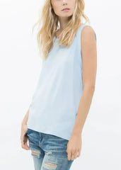 Women's Rib Contrast Muscle Tank Top - Femstylo