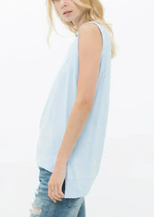 Women's Rib Contrast Muscle Tank Top - Femstylo